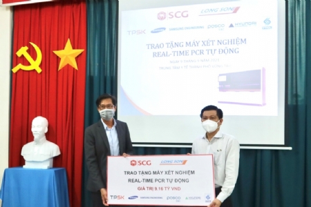 SCG AND LONG SON PETROCHEMICALS COMPLEX SUPPORT REAL-TIME PCR TESTING MACHINE TO BA RIA VUNG TAU PROVINCE FOR THE FIGHT AGAINST COVID-19