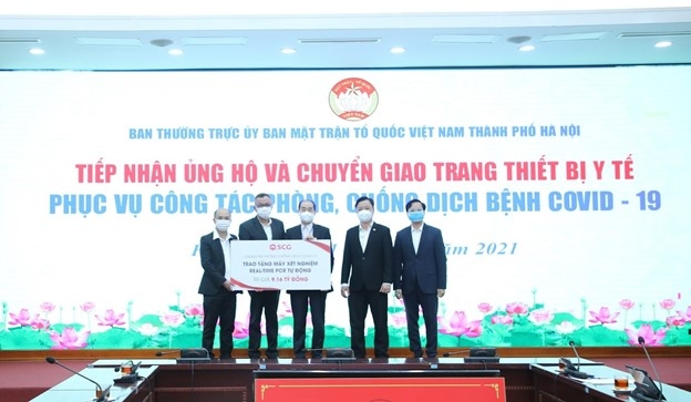 SCG SUPPORTS REAL-TIME PCR TESTING MACHINE FOR HANOI, ASSISTING THE FIGHT AGAINST COVID-19