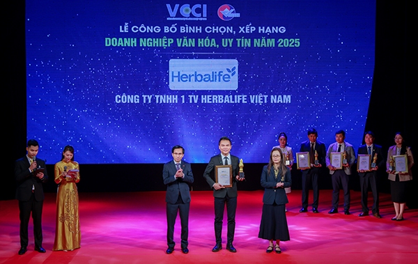 Herbalife Vietnam recognized as a “Cultured and Reputable Business” by the Vietnam Chamber of Commerce and Industry